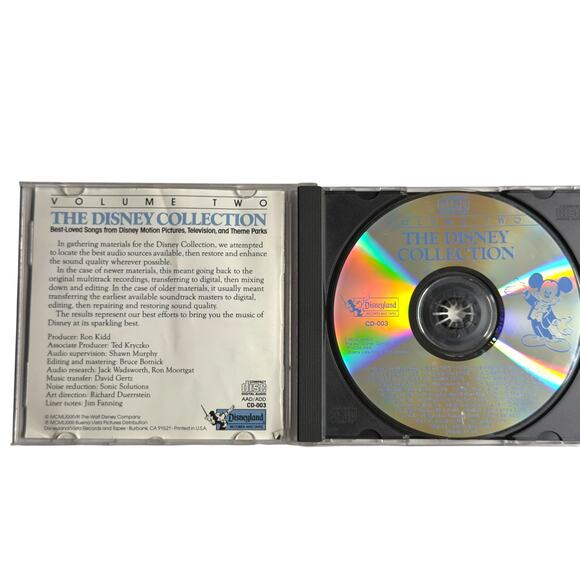 The Disney Collection Volume Two CD Original Soundtrack 1988, Disneyland Records - Picture 3 of 7